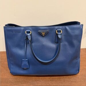 Prada Blue Saffiano Galleria Bag